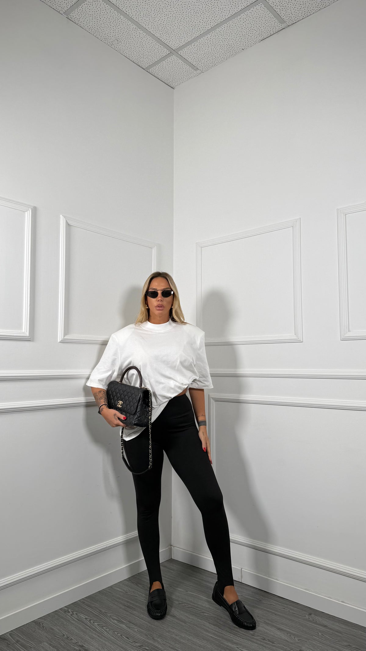 Leggins con ghette contenitivo nero