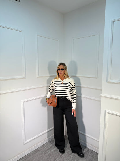 Pantaloni palazzo Madison nero 23600641