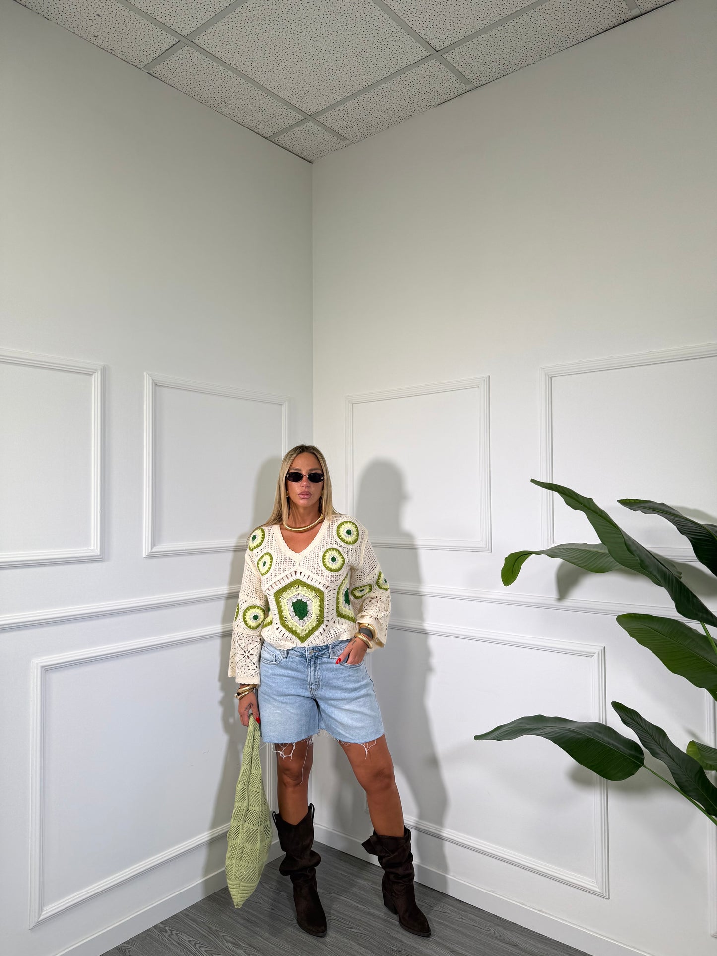 Shorts taglio vivo in denim lavaggio chiaro 1387