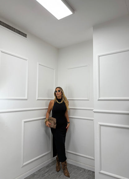 Abito midi Sofy nero 25756