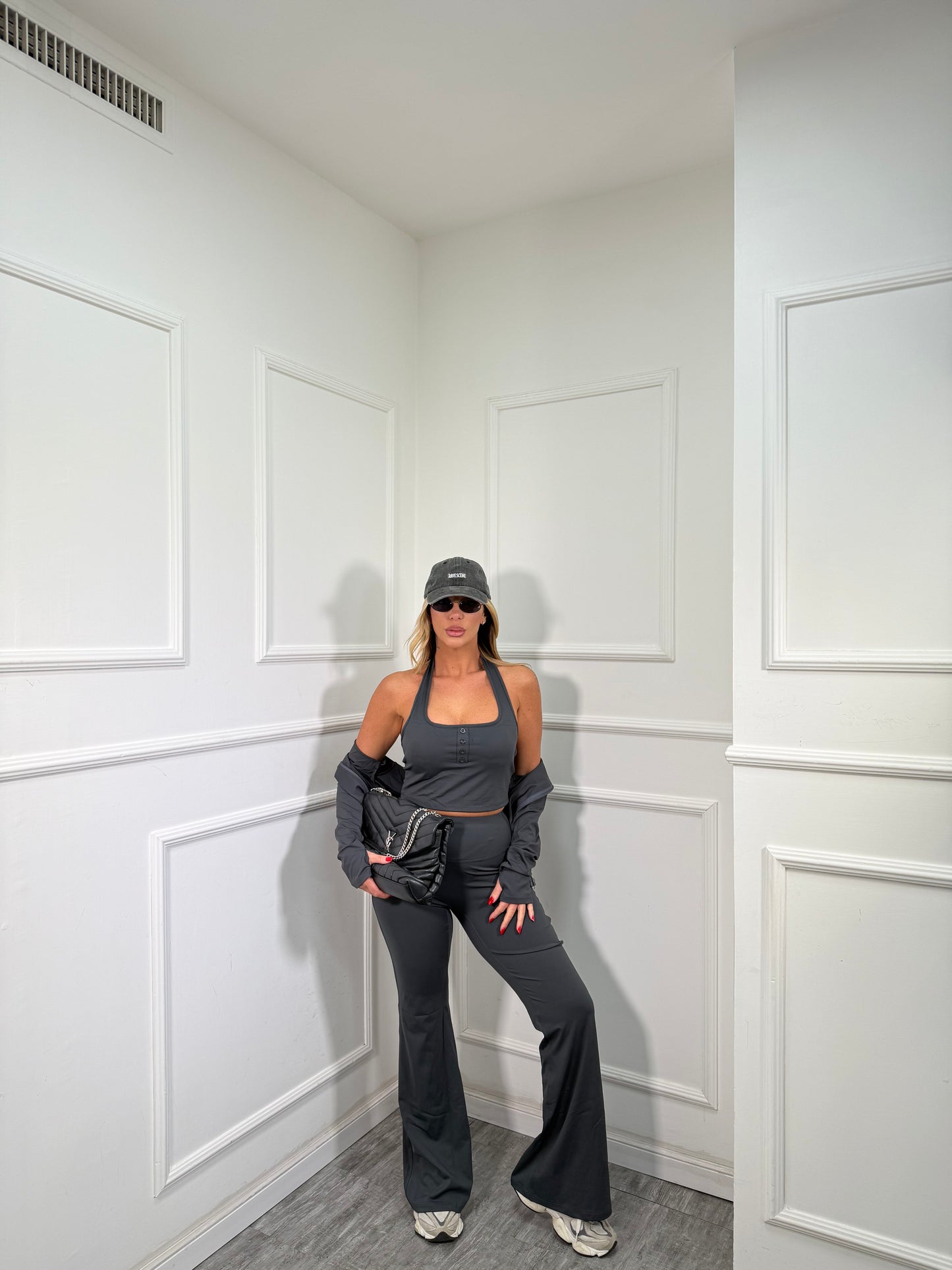 Triset in lycra contenitiva Robyn grigio antracite rtt59058