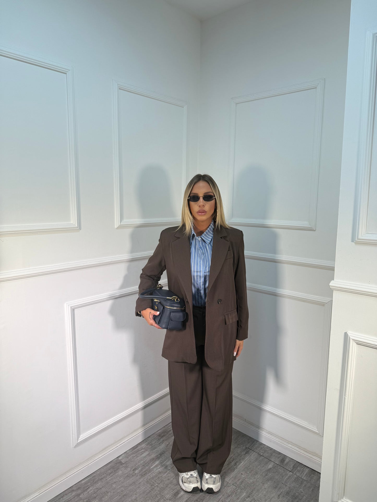 Tailleur Zaira cioccolato m11088