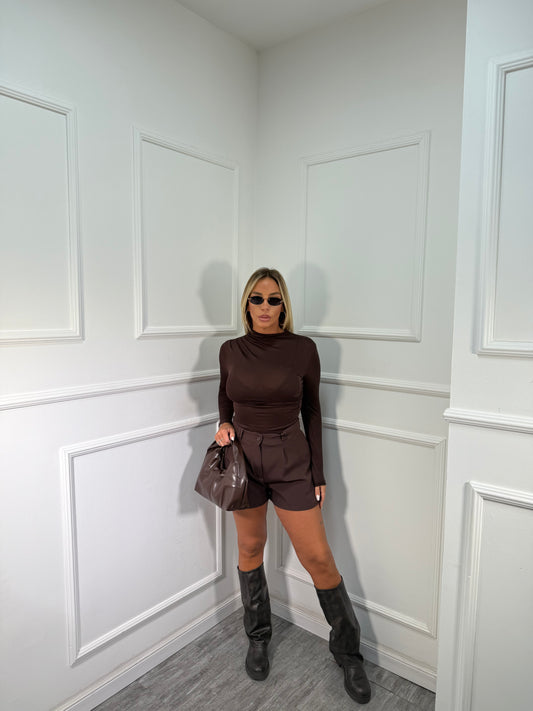 Pantaloncino Basic cioccolato nf9234