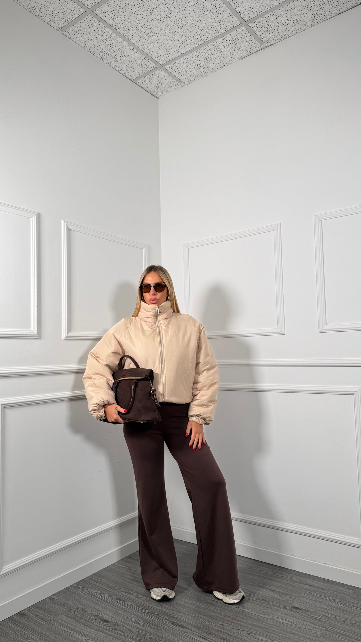 Bomber imbottito Muller beige 8833