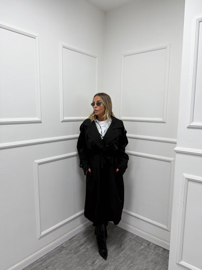 Trench London nero curvy 5927