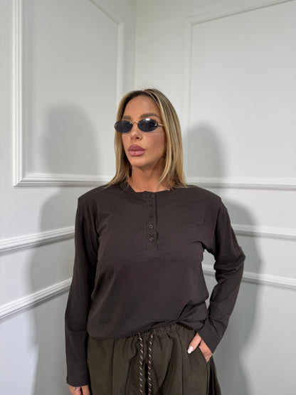 Shirt con bottoncini e spalline Maddy (vari colori) 22687