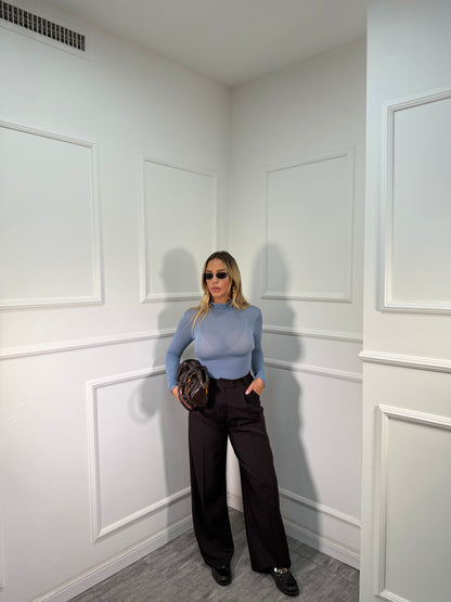 Pantaloni palazzo Studios cacao 15592