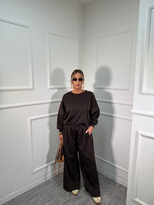 Coordinato in tuta Gold cioccolato dalla 44/52 118911