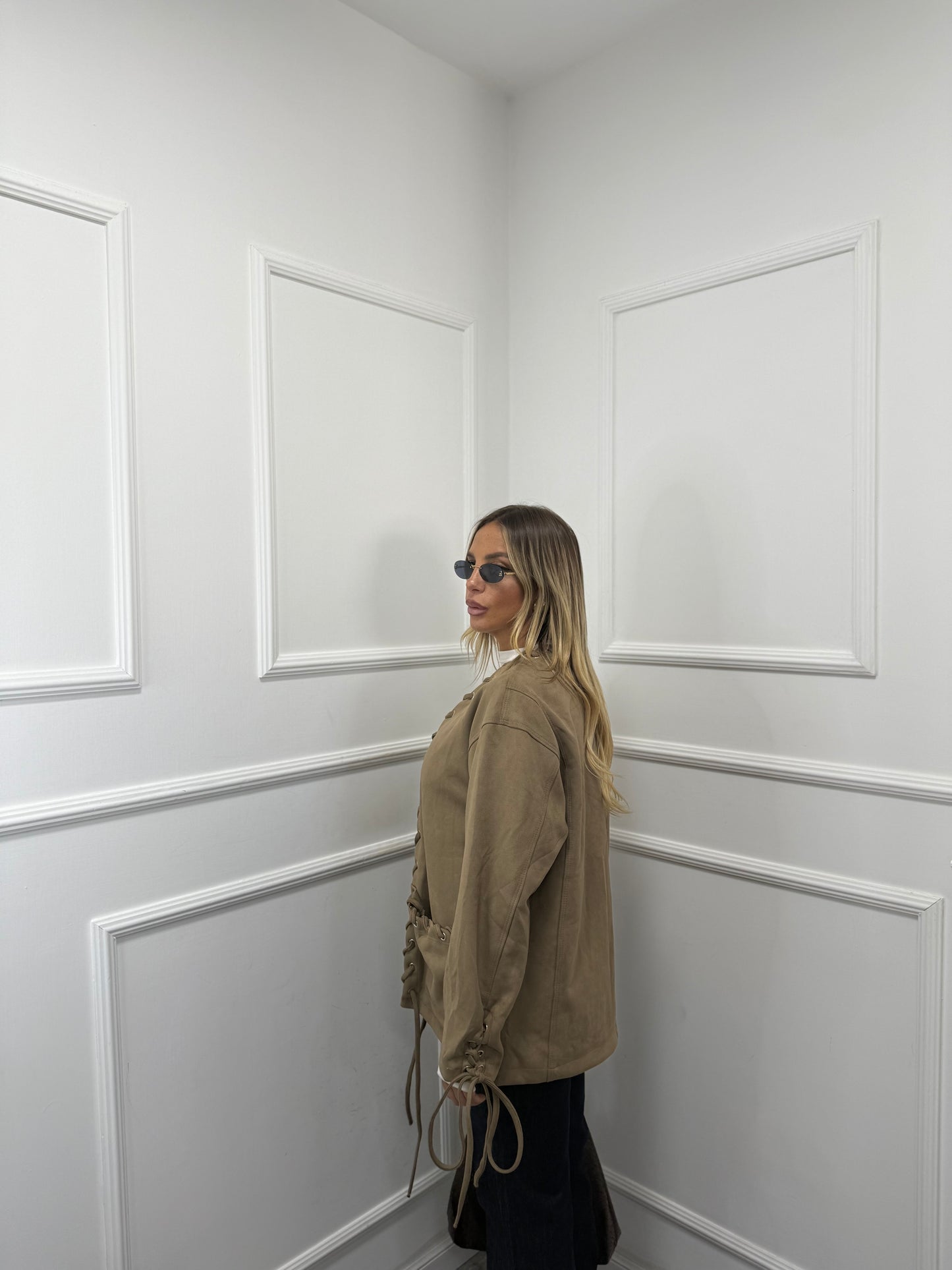 Giacca oversize eco camoscio Casablanca camel tr700 premium quality