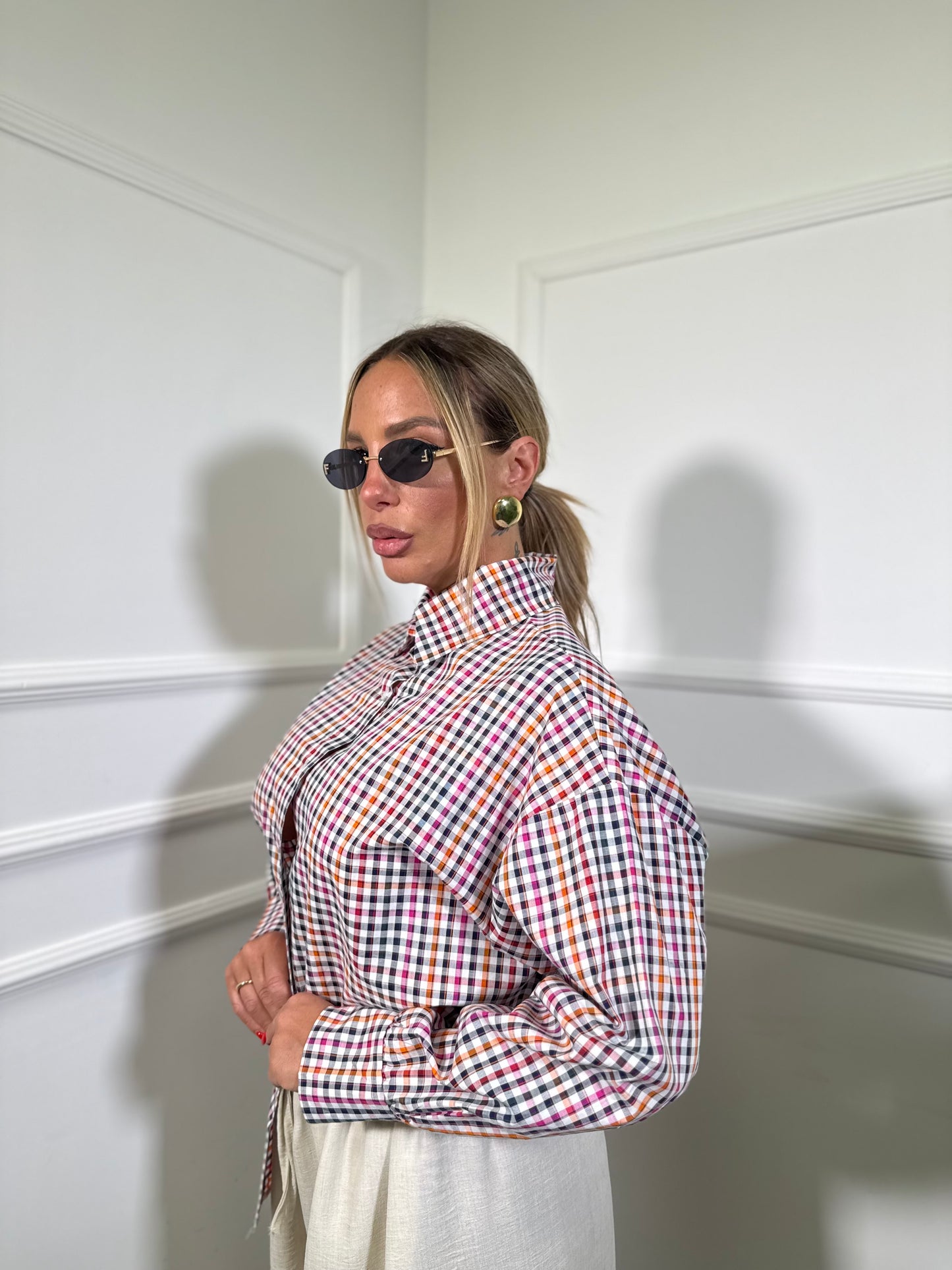 Camicia a quadri Picknick blu 8619