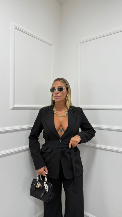 Tailleur con fusciacca Venice nero 8576