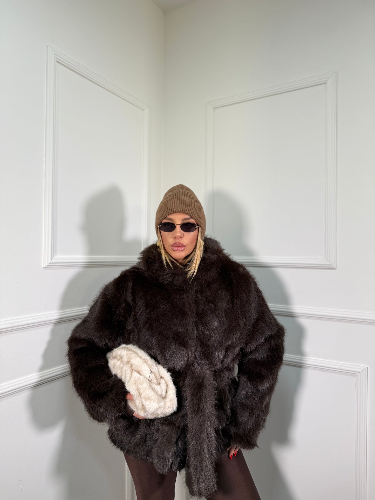 Ecofur con cappuccio e fusciacca Colmar cioccolato 1606