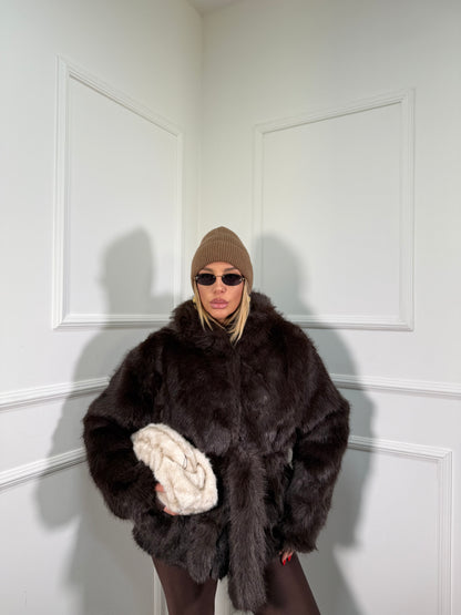 Ecofur con cappuccio e fusciacca Colmar cioccolato 1606