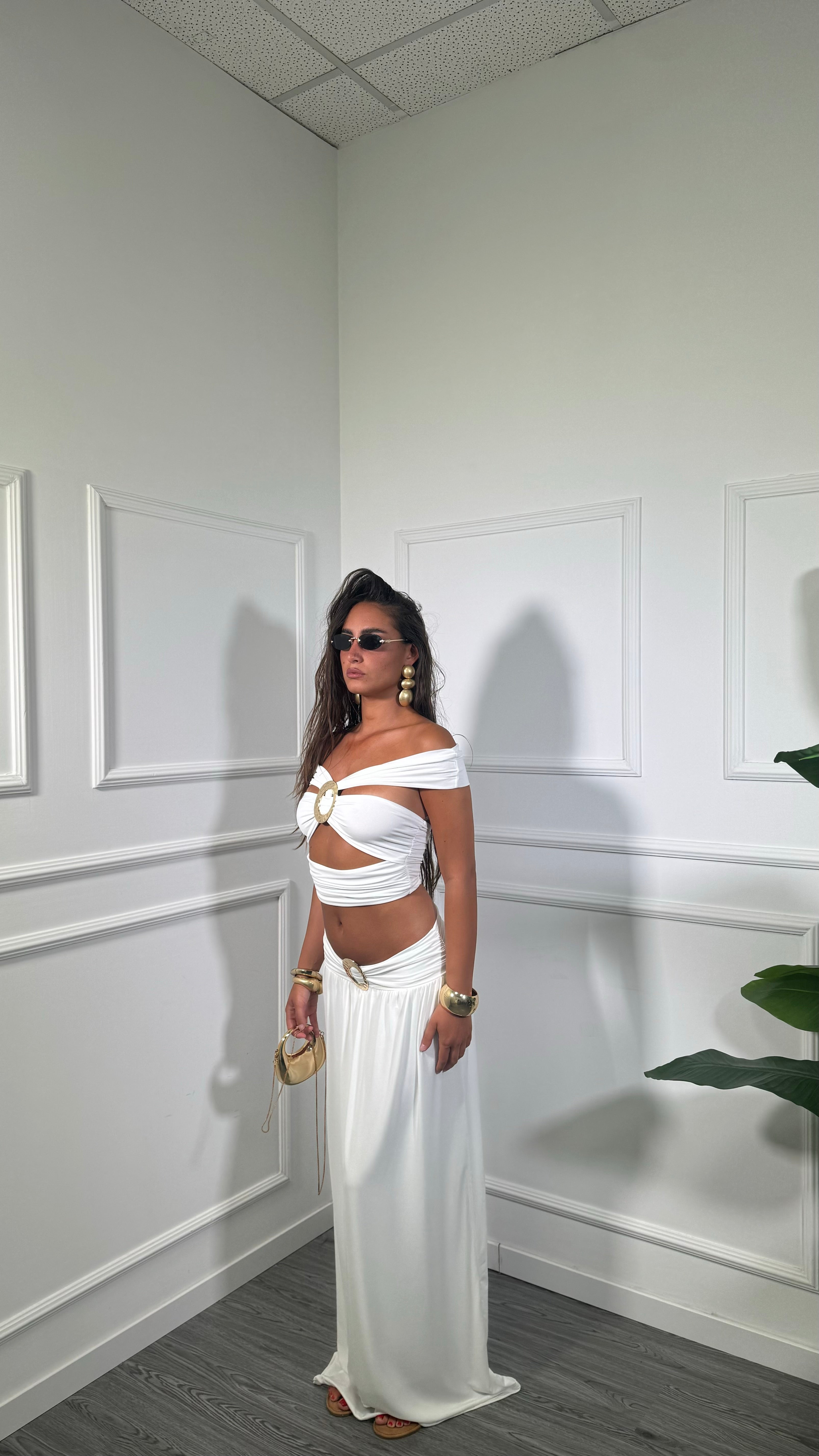 Coordinato in lycra Scorpios bianco 2515