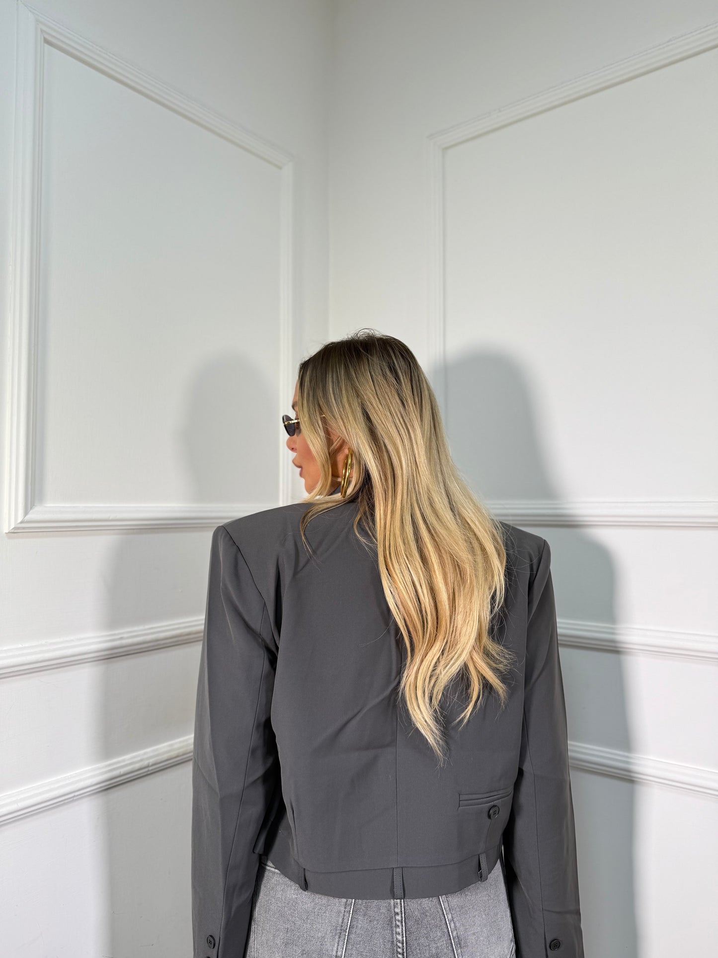 Blazer crop Taylor grigio fumo 4935