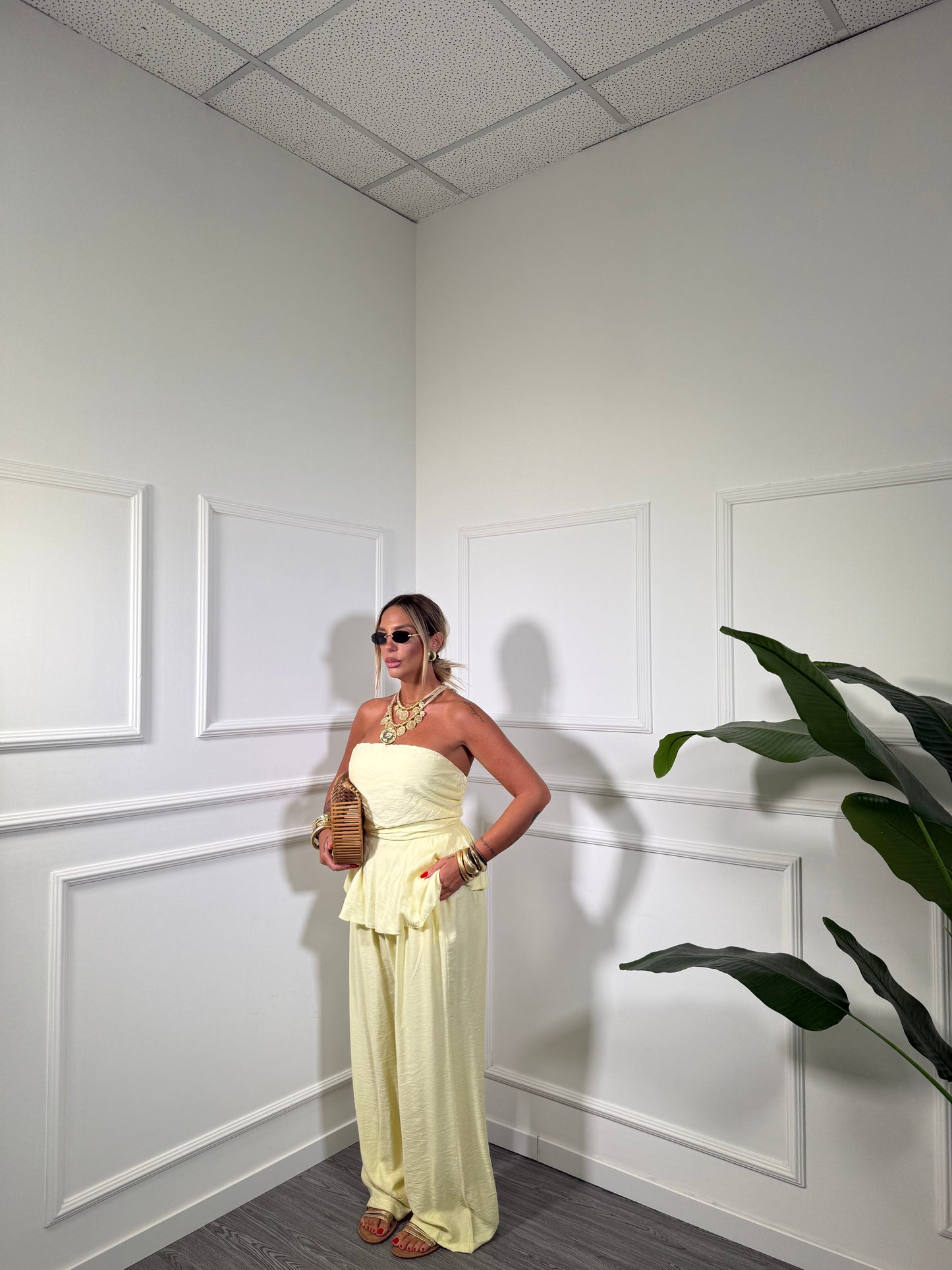 Coordinato con top a fascia (Curvy) Calypso (vari colori) 242