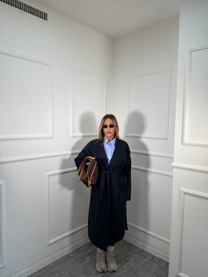 Cappotto in panno Bruxelles blu navy 22623