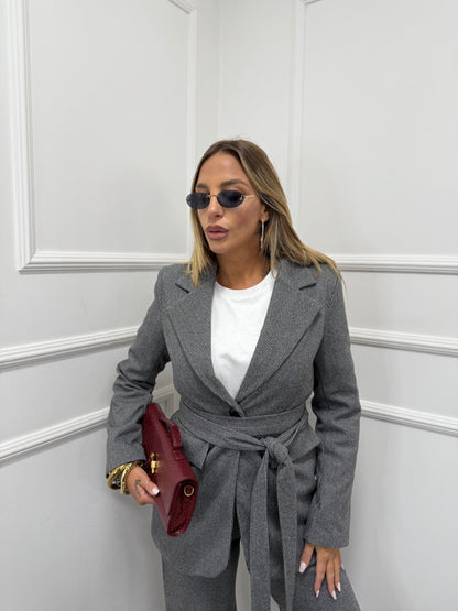 Tailleur pied de poule Mila grigio 225842