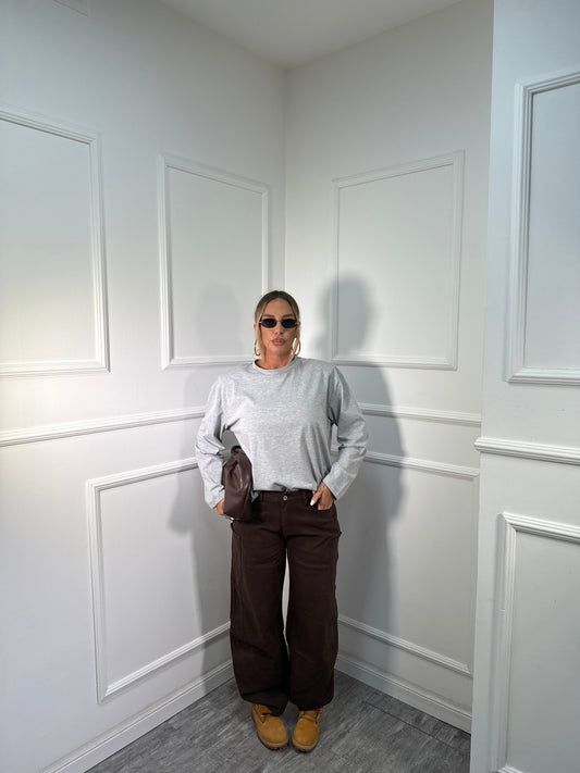 Jeans baggy Winter 44/54 marrone 91791