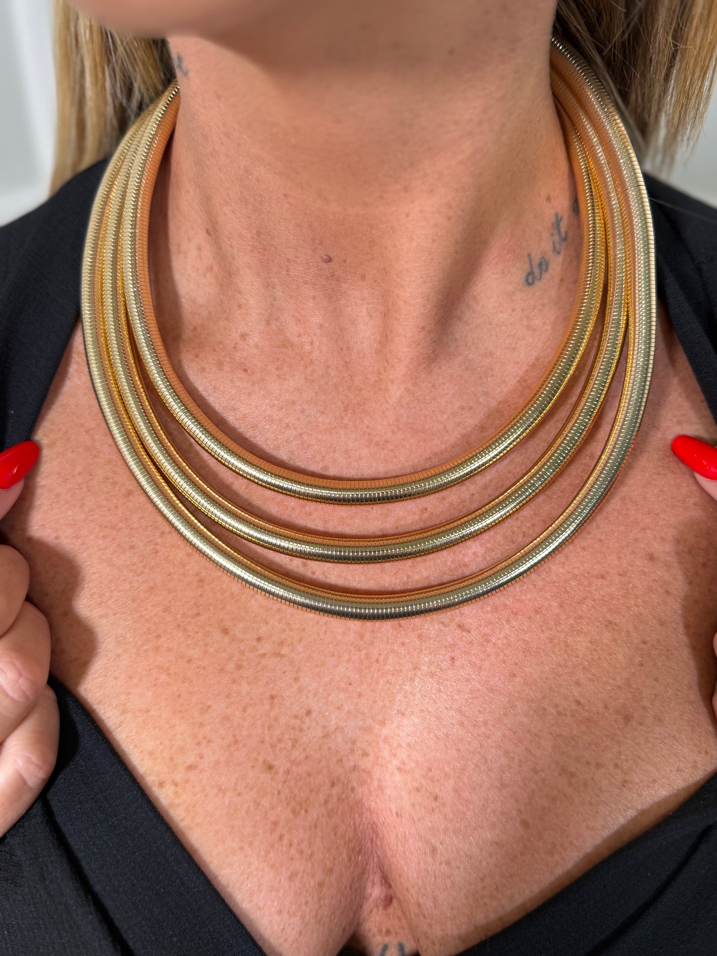 Collana girocollo Tris oro
