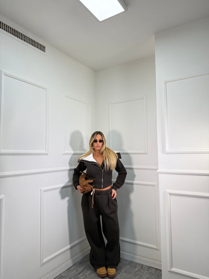 Coordinato tuta Teddy cioccolato 22658