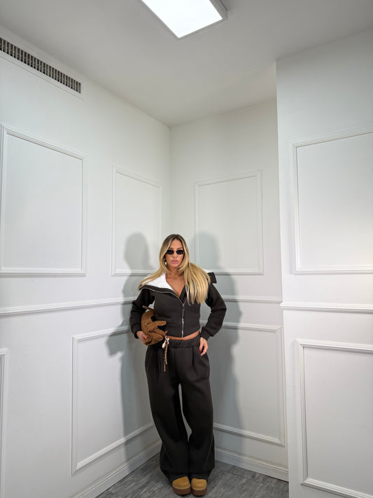 Coordinato tuta Teddy cioccolato 22658