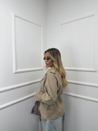 Trench con fusciacca Daisy Camel m13348
