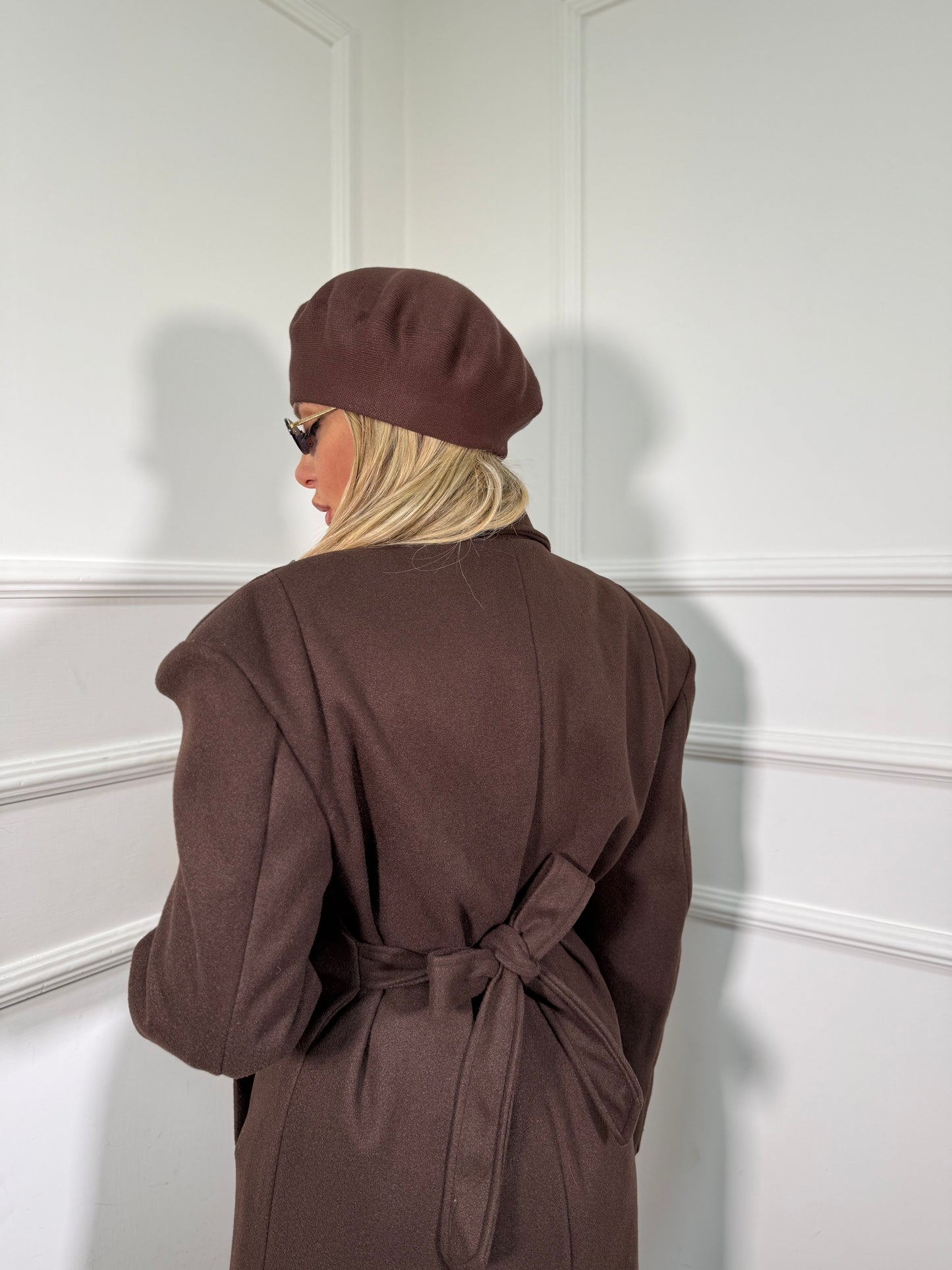 Cappotto misto lana Empire cioccolato 251631