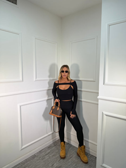 Coordinato in lycra Camden Town nero 16505