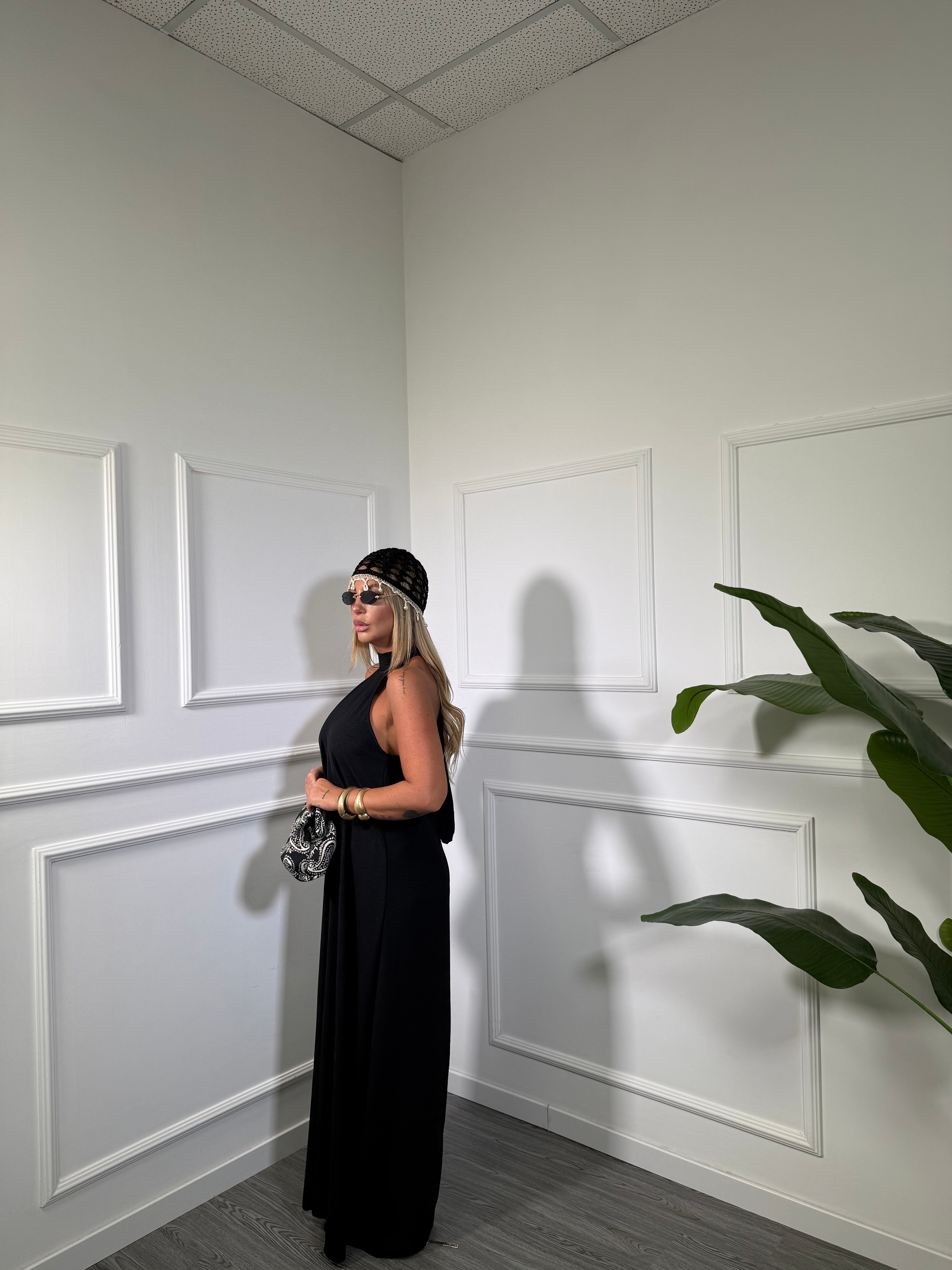 Abito midi scollo americano Selene (vari colori) 6125