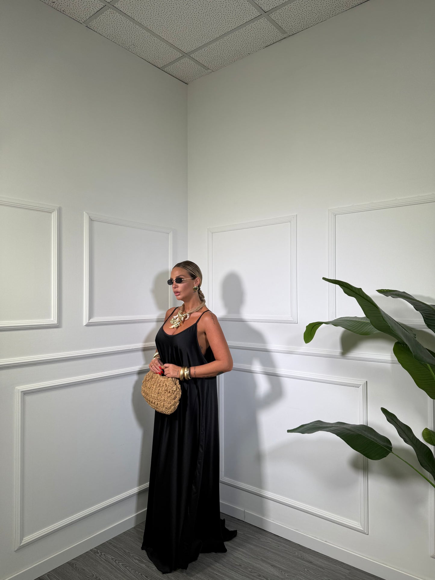 Abito midi in satin Penelope (vari colori)