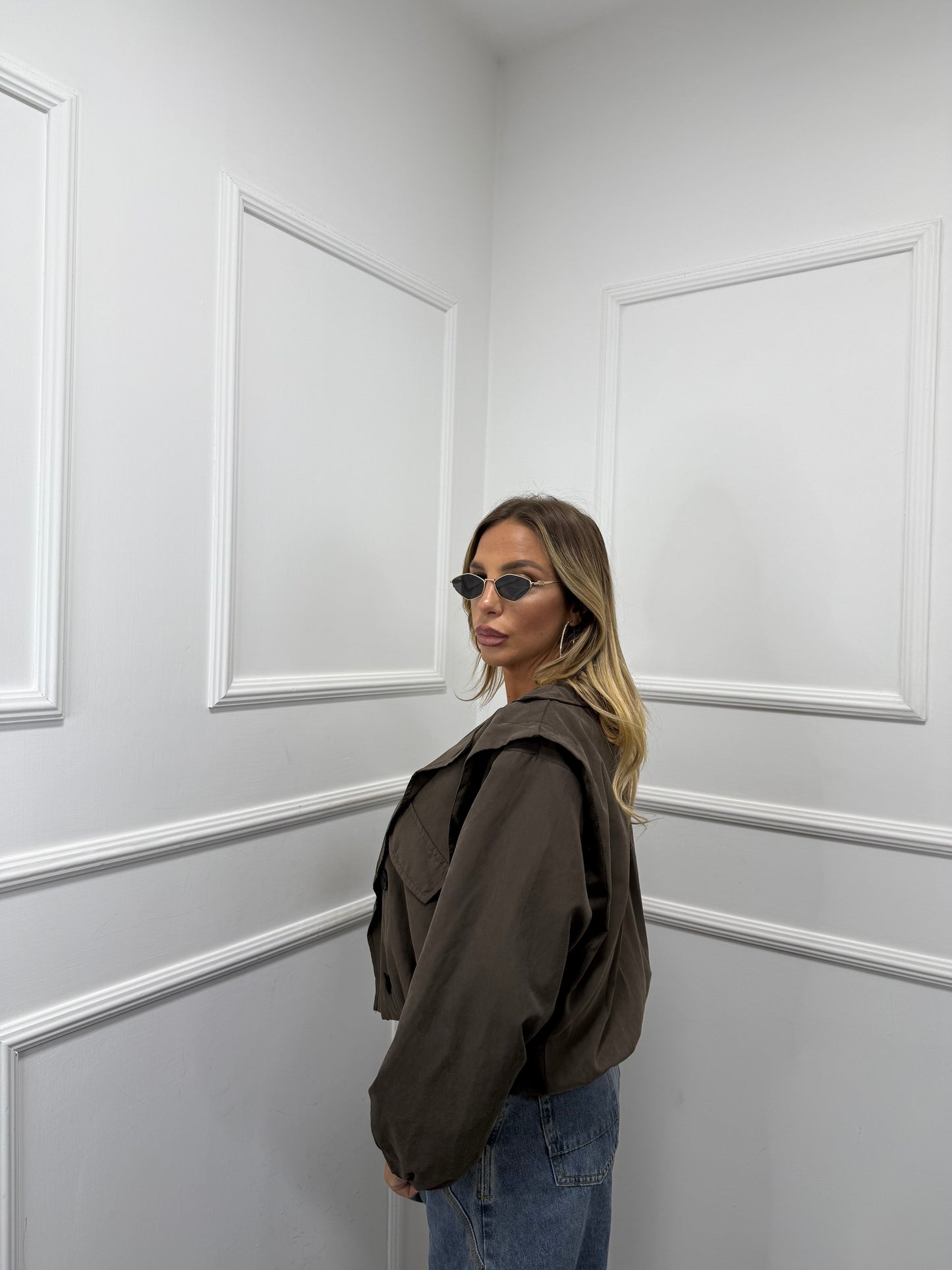 Trench doppio petto Viral cioccolato 5808