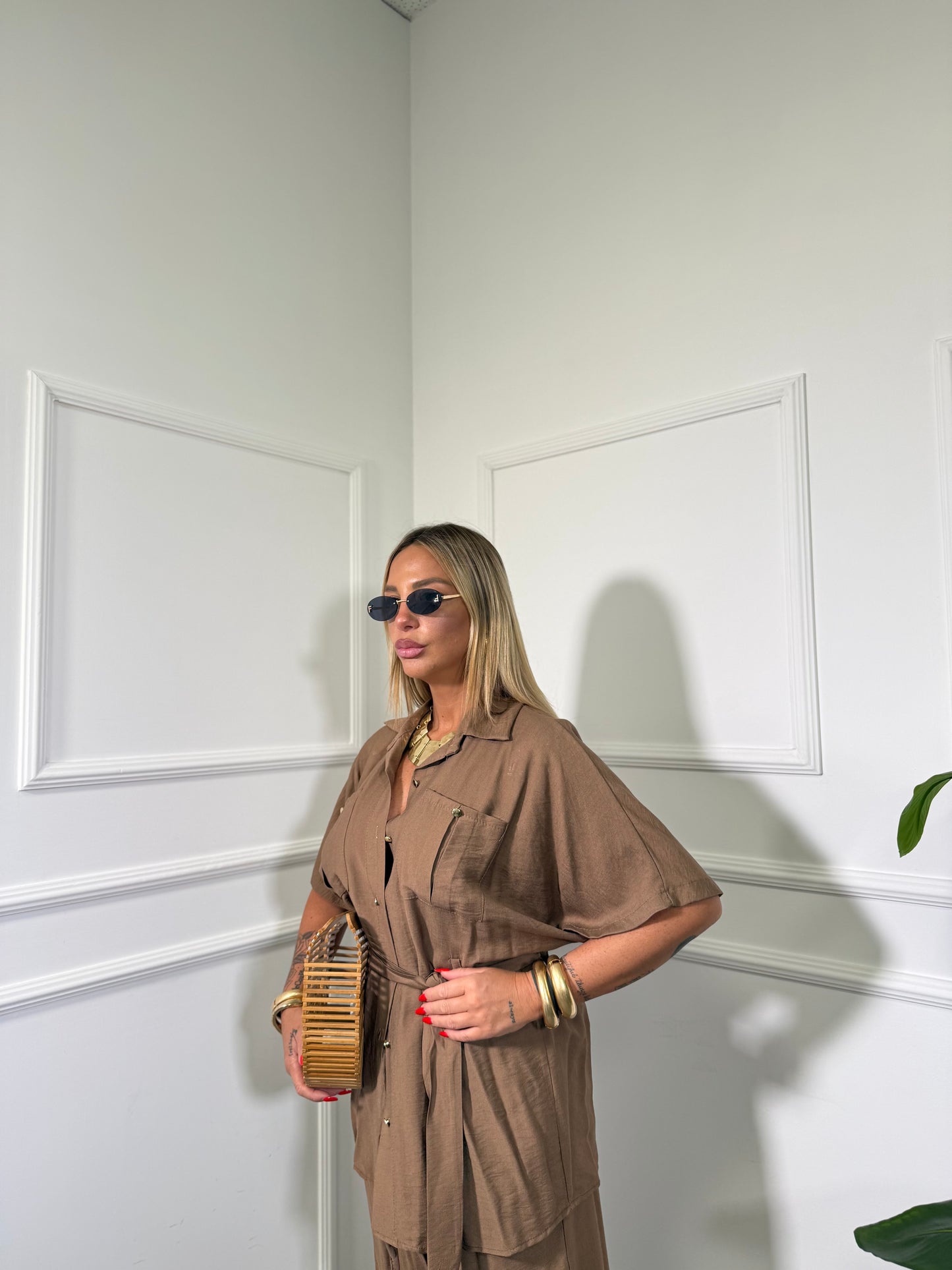Coordinato in viscosa Jilly camel 2136