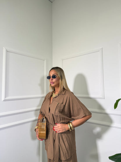 Coordinato in viscosa Jilly camel 2136