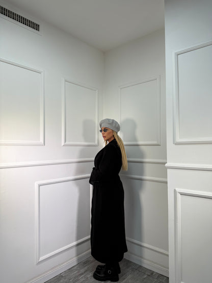 Cappotto in panno avvitato Erin nero 5928