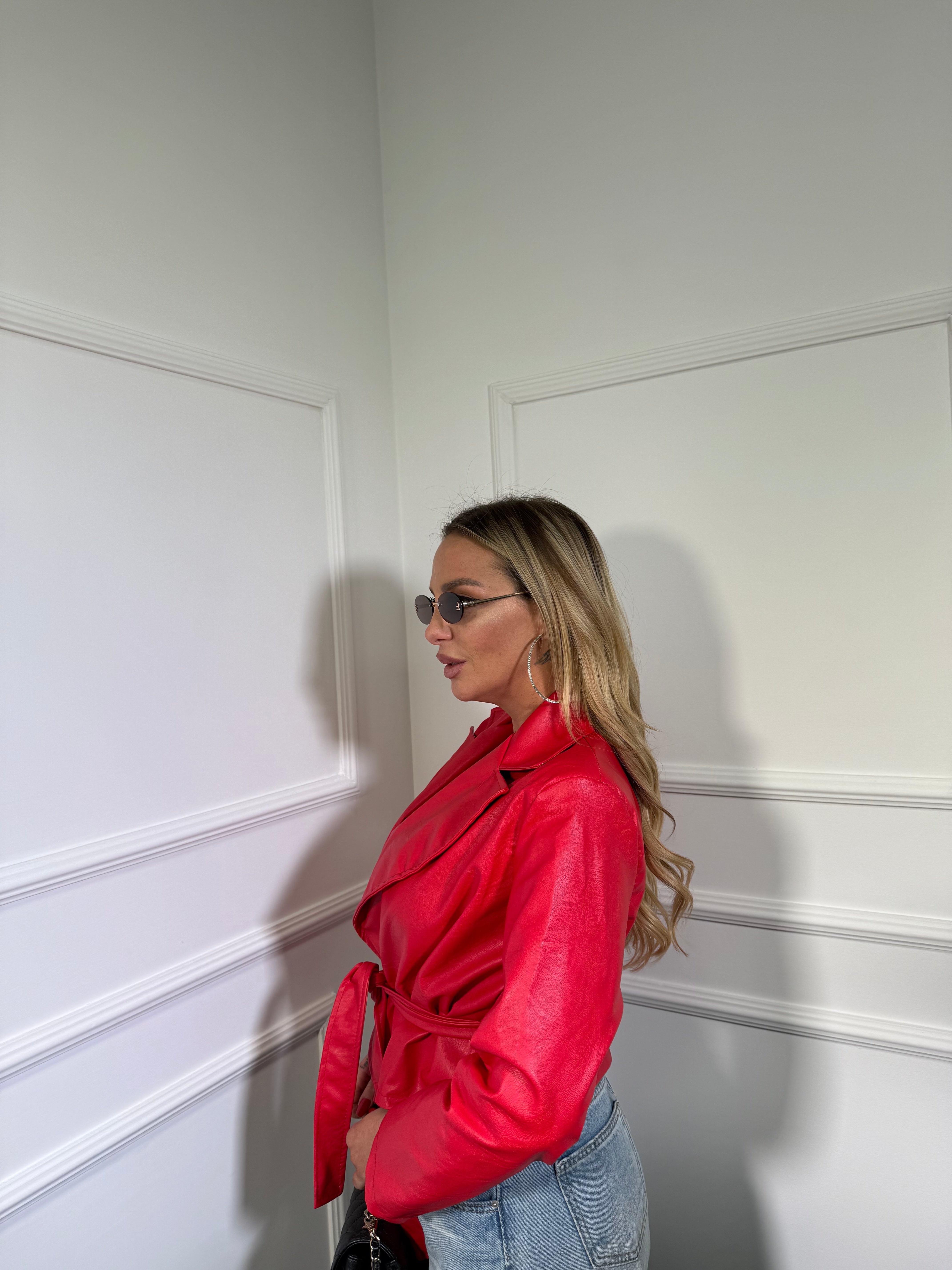 Giacca ecopelle avvitata con spalline Jamilia (vari colori) 9940