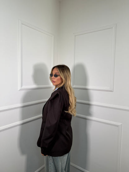 Blazer con spalline Margaret cioccolato 22321