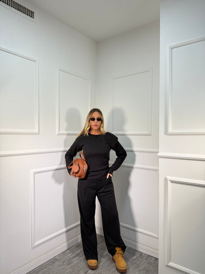 Coordinato in lanetta Cookie nero 21335