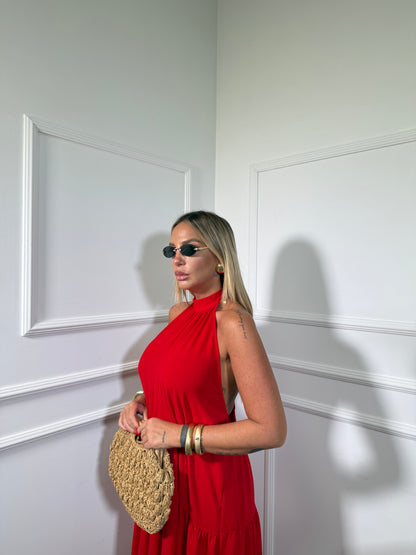 Abito midi scollo sul retro Sirya (vari colori) nf8995