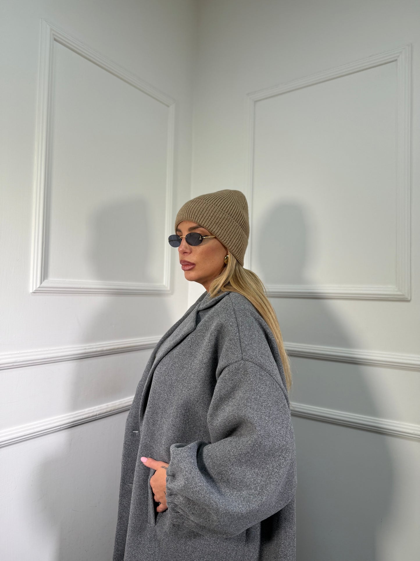 Maxi coat Favola grigio 22301