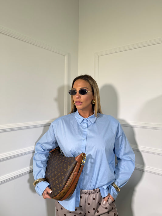 Camicia a scatola Meeting azzurra 22741