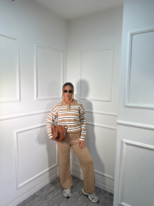 Coordinato lana rasata Butter camel 12526