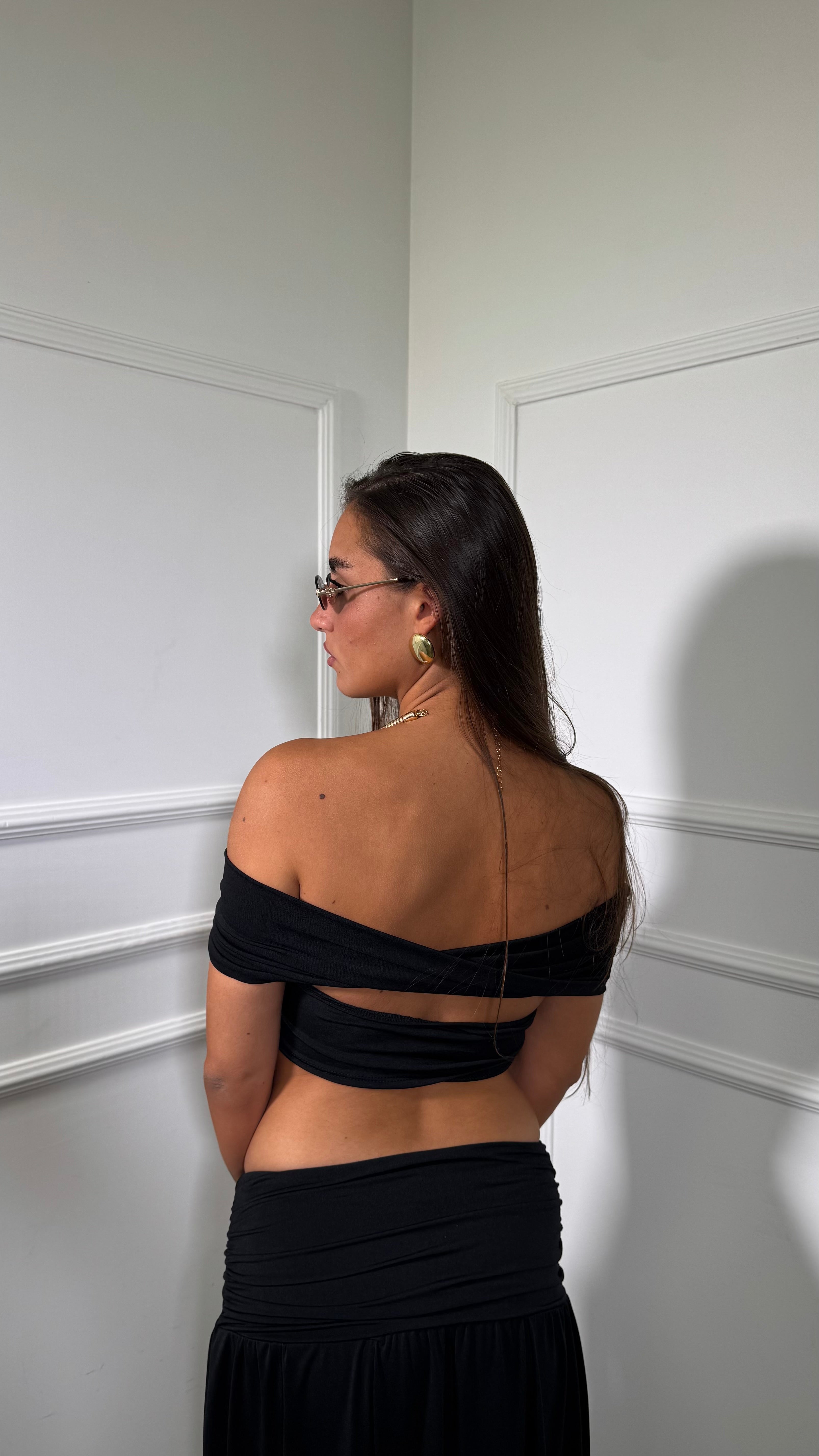 Coordinato in jersey Alemagou nero 12957