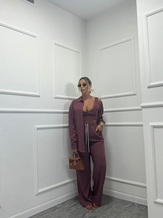 Tri set Penelope bordeaux 22507