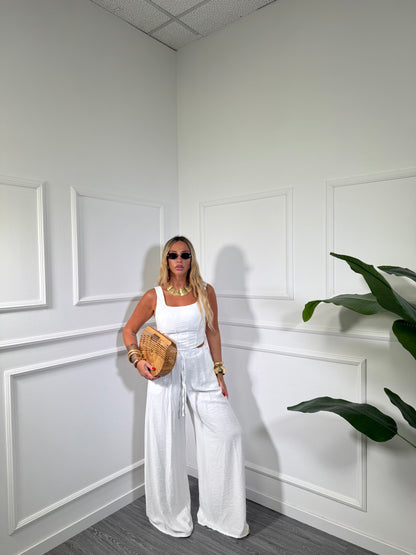 Coordinato in viscosa Baleari bianco 18103