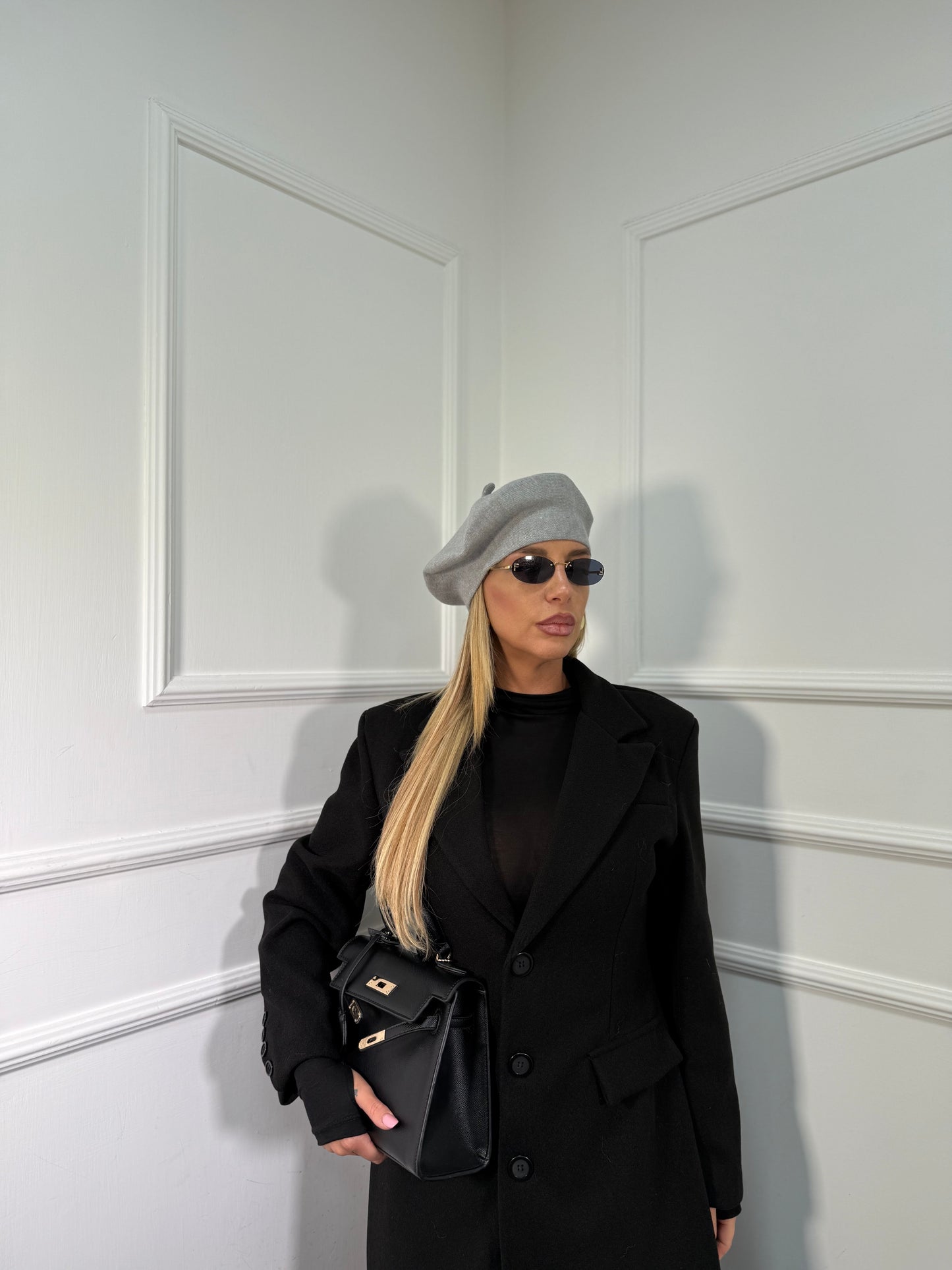 Cappotto in panno avvitato Erin nero 5928