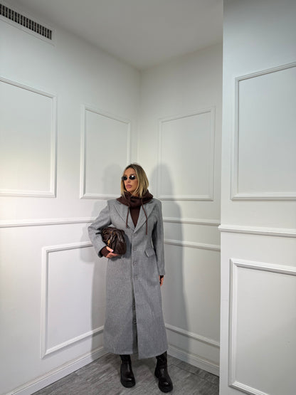 Cappotto in panno avvitato Erin grigio 5928