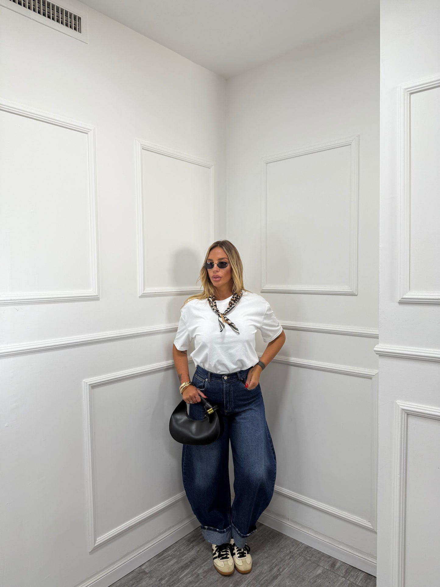 Jeans balloon con piegone na003 by lumina