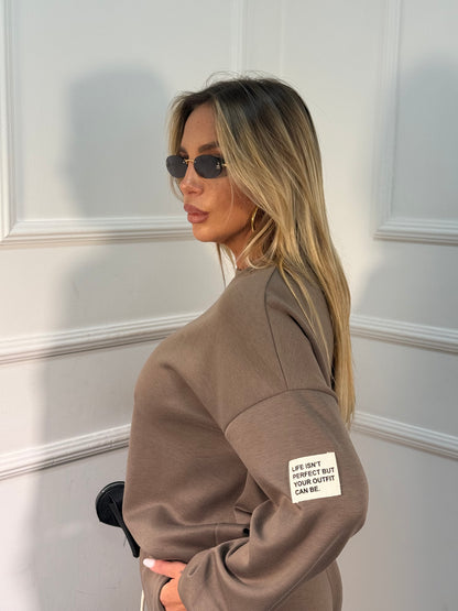 Coordinato curvy Life taupe 74531