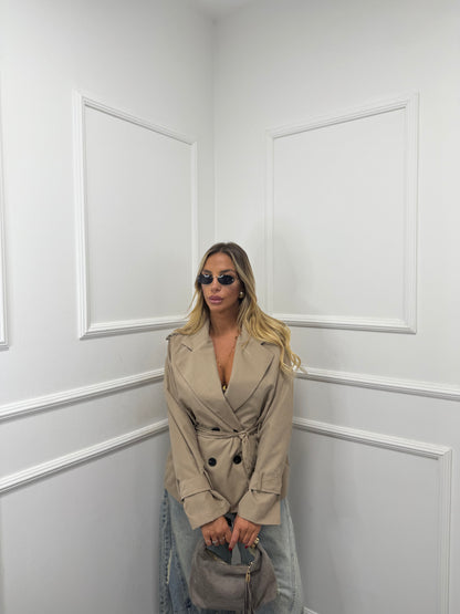 Trench con fusciacca Daisy Camel m13348